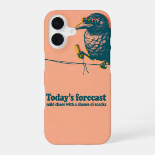 Coque iPhone 16 Étui de téléphone en sérigraphie avec corbeau et f