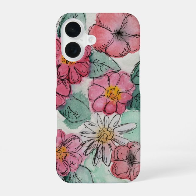 Coque iPhone 16 Étui de téléphone Fleur (Verso)