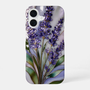 Coque iPhone 16 Étui de téléphone floral lavande élégant violet
