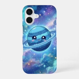 Coque iPhone 16 Étui de téléphone Galaxy Blue Planet Mignon