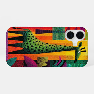 Coque iPhone 16 Étui de téléphone girafe Jungle Pop