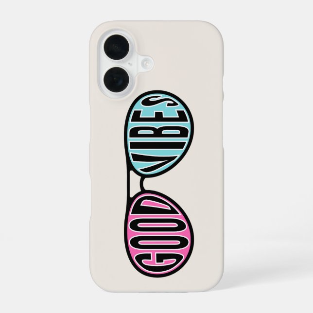 Coque iPhone 16 Étui de téléphone mignon à typographie minimale |  (Verso)