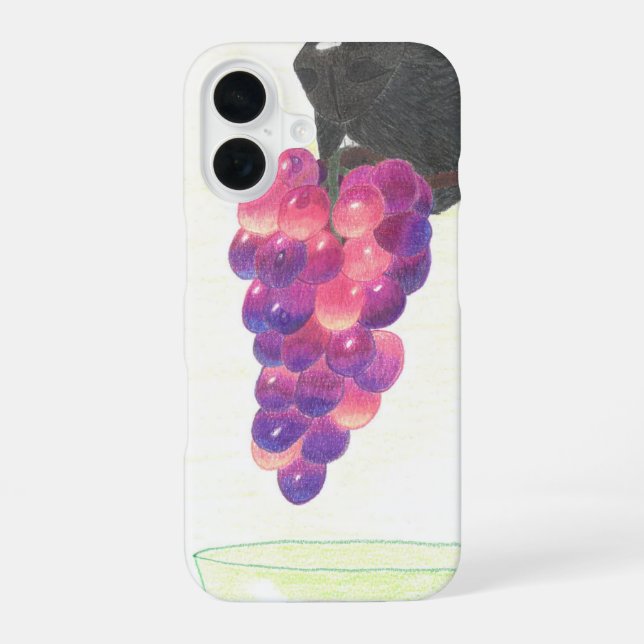 Coque iPhone 16 Étui de téléphone nez de chien et raisin (Verso)