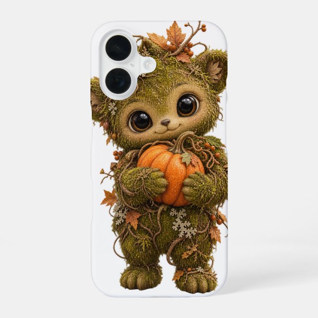Coque iPhone 16 Étui de téléphone Ours Forêt de mousse (Verso)