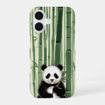 Étui de téléphone Panda Vintage avec Bamboo