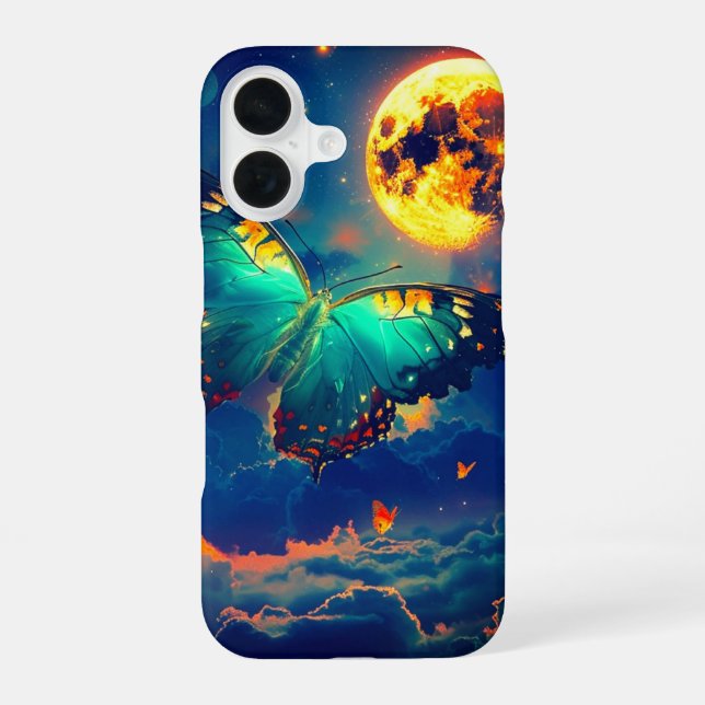 Coque iPhone 16 Étui de téléphone papillon (Verso)