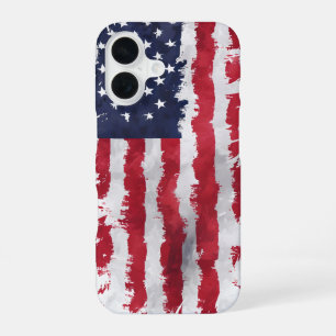 Coque iPhone 16 Étui de téléphone patriotique drapeau américain MA