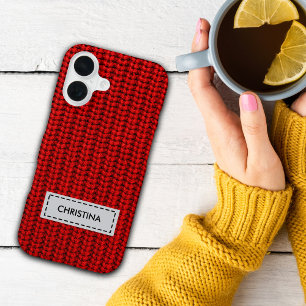 Coque iPhone 16 Étui de téléphone personnalisé avec fausse maille