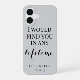 Coque iPhone 16 Étui de téléphone personnalisé pour mariage, marié