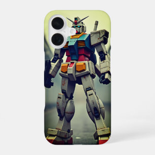 Coque iPhone 16 Étui de téléphone portable robot Gundam de style v