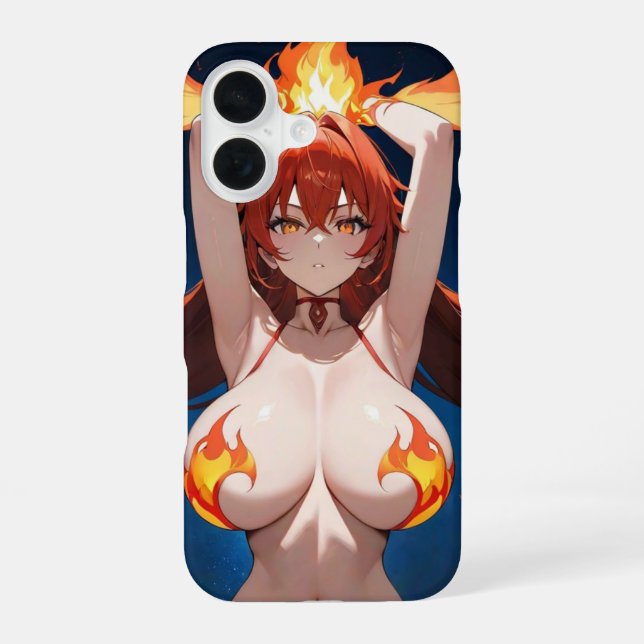 Coque iPhone 16 Étui de téléphone robuste inspiré de l'anime avec  (Verso)