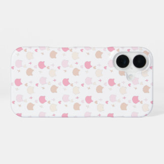 Coque iPhone 16 Étui de téléphone Rose Pastel Kawaii Chat Cœurs Ét