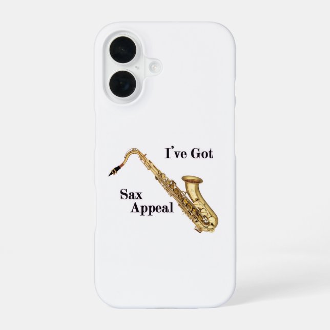 Coque iPhone 16 Étui de téléphone Saxophone (Verso)
