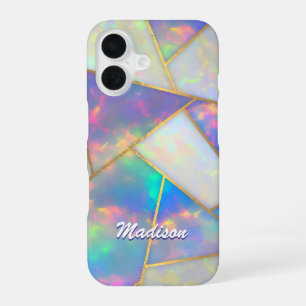Coque iPhone 16 Étui iPho Case-Mate géométrique en agate holograph
