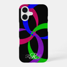 Étui iPhone 16 à géométrie multicolore interchange