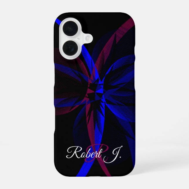Coque iPhone 16 Étui iPhone 16 Abstraction Géométrique (Verso)