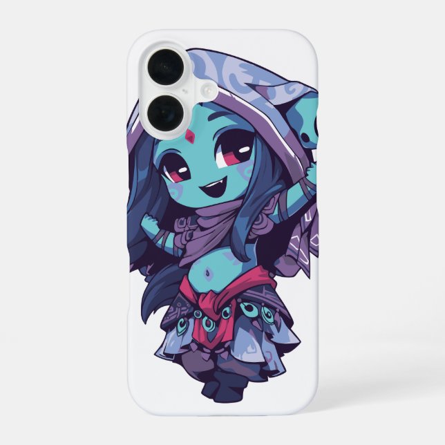 Coque iPhone 16 Étui iPhone 16 Assassin Fantastique Chibi Mignon (Verso)