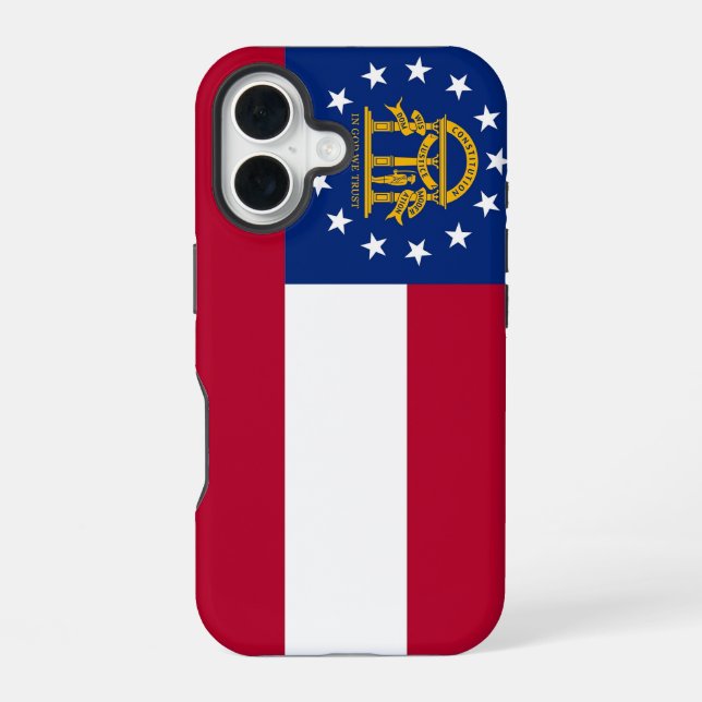 Coque iPhone 16 Étui iPhone 16 Case-Mate avec le drapeau de Géorgi (Verso)