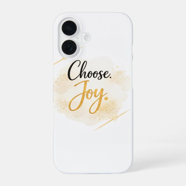 Coque iPhone 16 Étui iPhone 16 Choisissez la Joie (Verso)