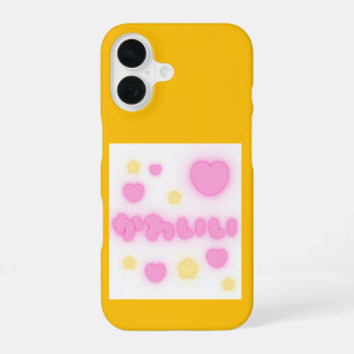 Coque iPhone 16 Étui iPhone 16 Cœur Rose Kawaii