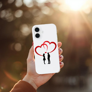 Coque iPhone 16 Étui iPhone 16 Deux Amoureux