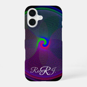 Coque iPhone 16 Étui iPhone 16 géométrique à centre fusionné color