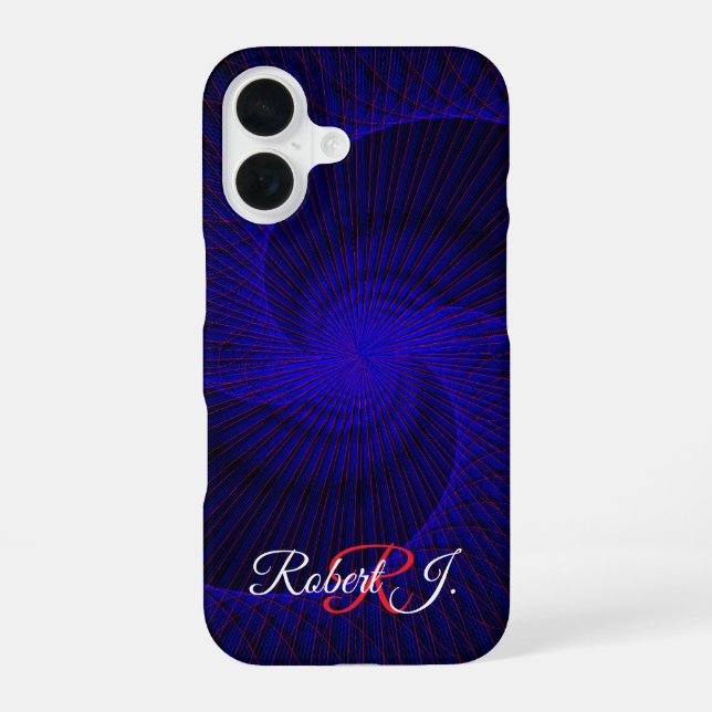 Coque iPhone 16 Étui iPhone 16 Géométrique à Double Entonnoir Vue  (Verso)