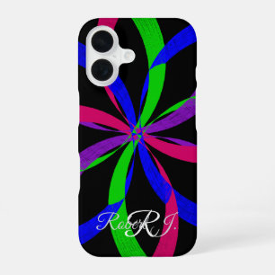 Coque iPhone 16 Étui iPhone 16 géométrique figure 8 multicolore