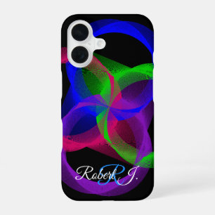 Coque iPhone 16 Étui iPhone 16 mélange géométrique coloré