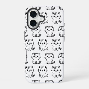 Coque iPhone 16 Étui iPhone à motif de chat kawaii mignon