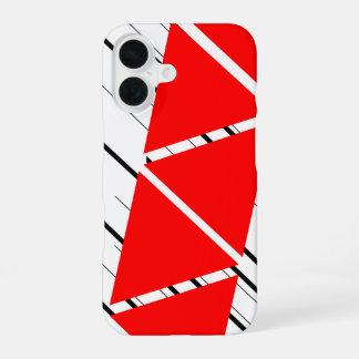 Coque iPhone 16 Étui iPhone à motif Zig Zag Rouge