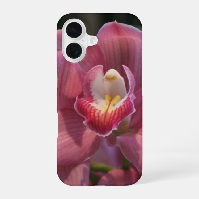 Coque iPhone 16 Étui iPhone à pétales d'orchidée (Verso)
