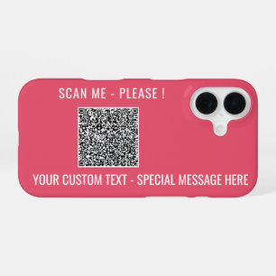 Coque iPhone 16 Étui iPhone avec scan de code QR personnalisé et t