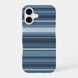 Coque iPhone 16 Étui iPhone Case-Mate à rayures gris-bleu