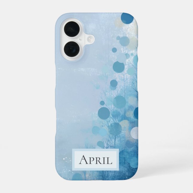 Coque iPhone 16 Étui iPhone Case-Mate Blue Circles & Trees (Verso)