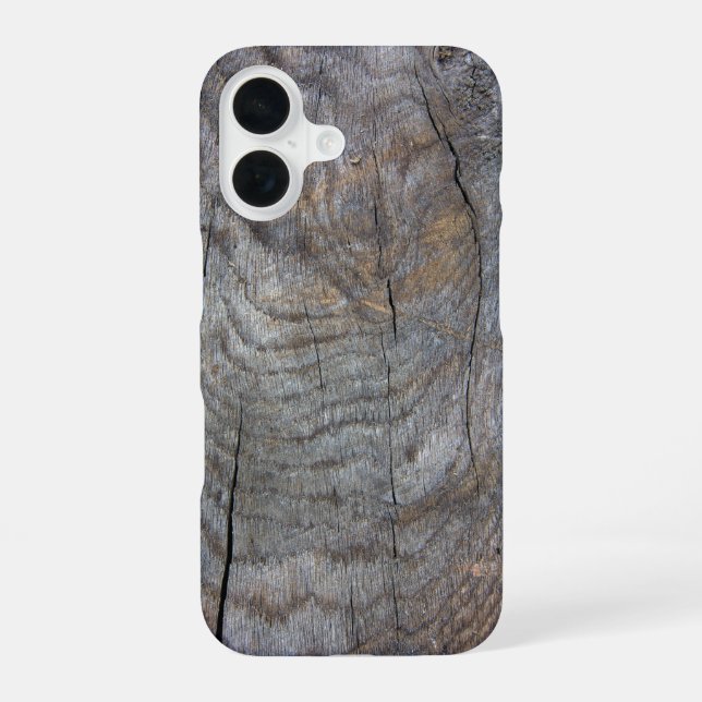 Coque iPhone 16 Étui iPhone Case-Mate en bois rustique patiné (Verso)