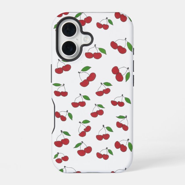 Coque iPhone 16 Étui iPhone Cerises Douces (Verso)