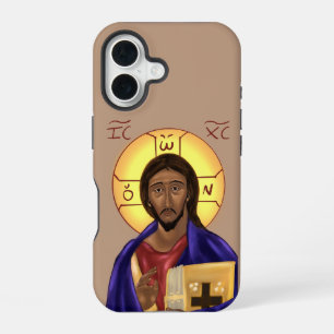 Coque iPhone 16 Étui iPhone Christ Icône - plusieurs tailles
