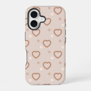 Coque iPhone 16 Étui iPhone Cœur Pastel Minimaliste