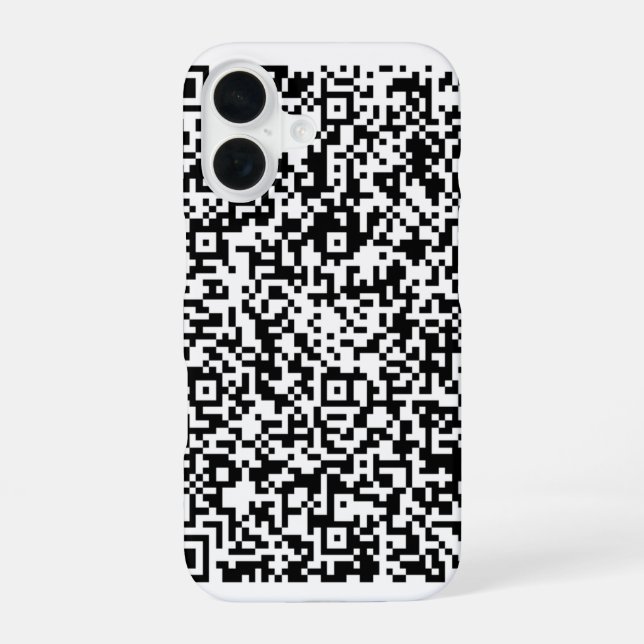 Coque iPhone 16 Étui iPhone Couleurs Personnalisées Info Scan Code (Verso)
