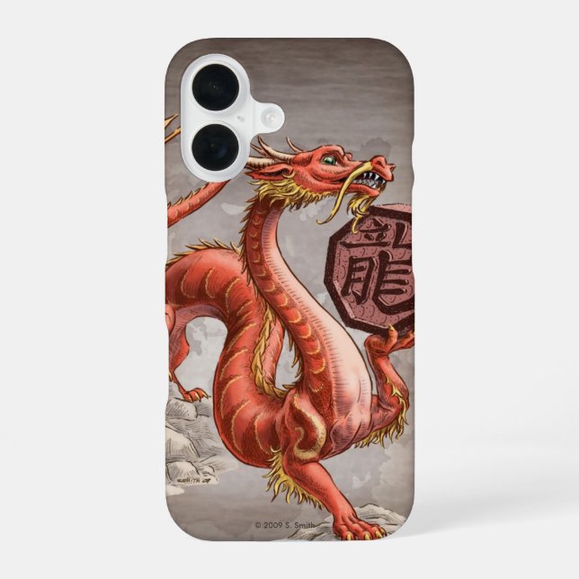 Coque iPhone 16 Étui iPhone d'art du zodiaque chinois de l'année d (Verso)
