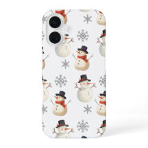 Étui iPhone flocons de neige bonhomme de neige de