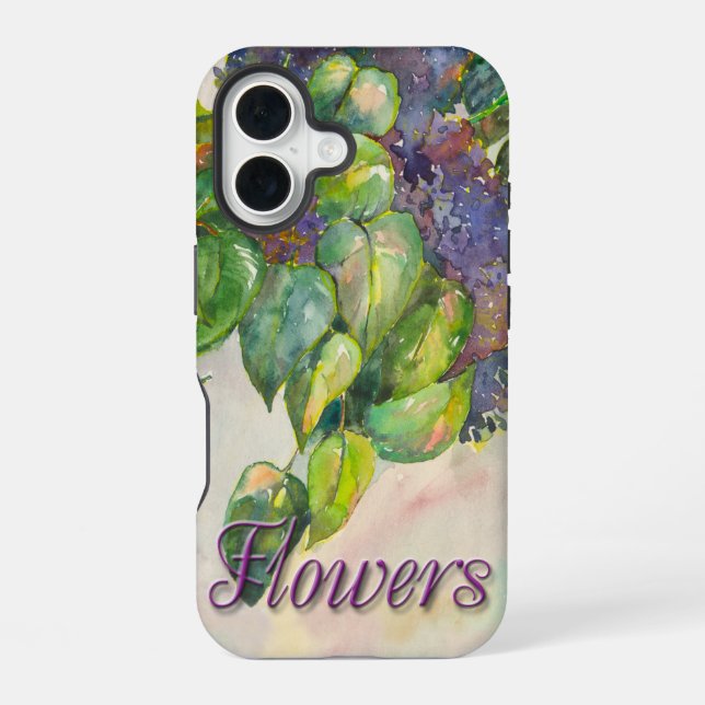 Coque iPhone 16 étui iPhone / iPad à fleurs de lilas (Verso)