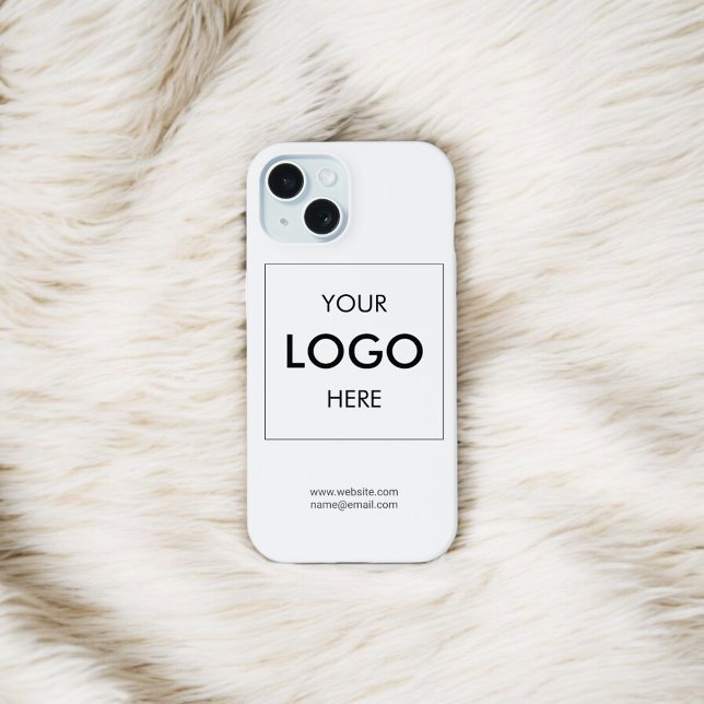 Coque iPhone 16 Étui iPhone Logo Entreprise Blanc (Créateur téléchargé)