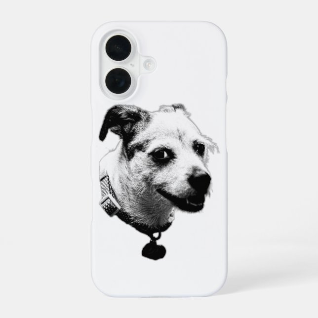 Coque iPhone 16 Étui iPhone mélange Terrier souriant (Verso)