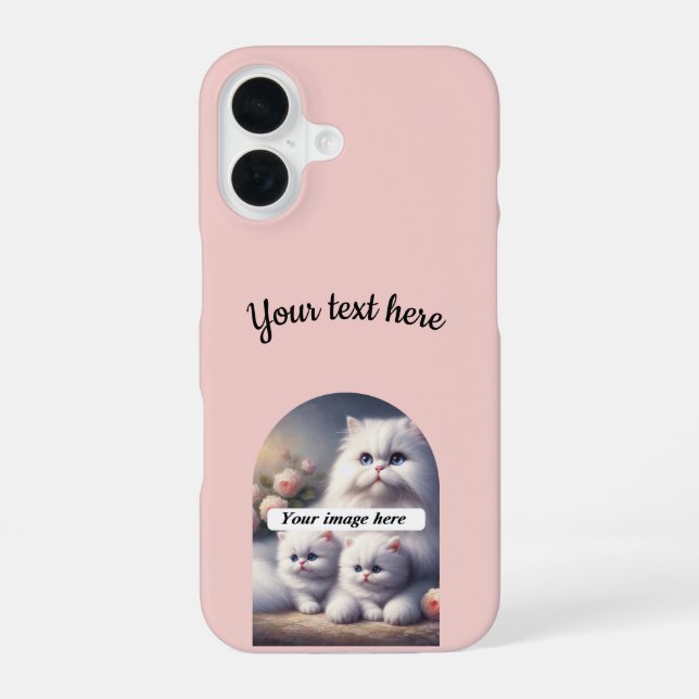 Coque iPhone 16 Étui iPhone mince avec votre propre photo et texte (Verso)