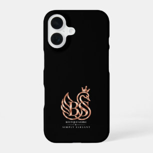 Coque iPhone 16 Étui iPhone minimaliste cygne élégant noir