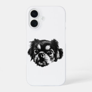 Coque iPhone 16 Étui iPhone Pékin – Portrait de chien dramatique