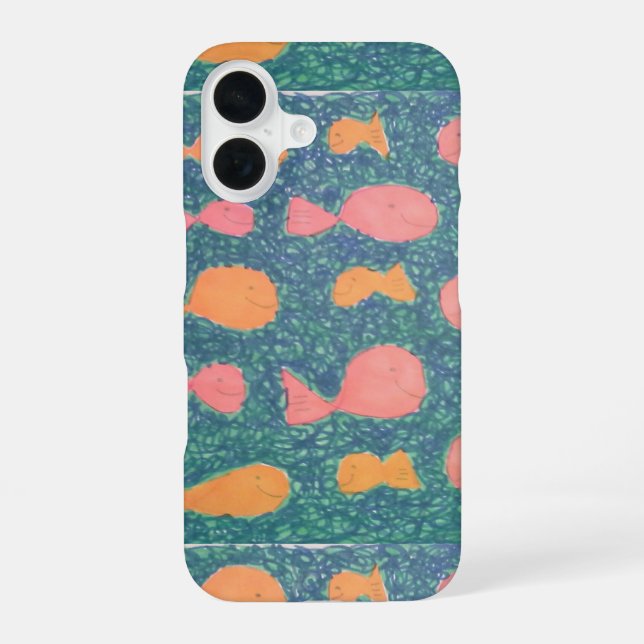 Coque iPhone 16 Étui iPhone Poisson Tropical (Verso)