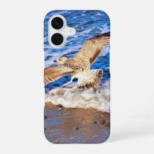 Coque iPhone 16 Étui iPhone pour vol de mouette gracieuse sur la p